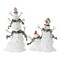 Melrose Set of 2 Glittered Snowman Family Christmas Figurines 12.25"